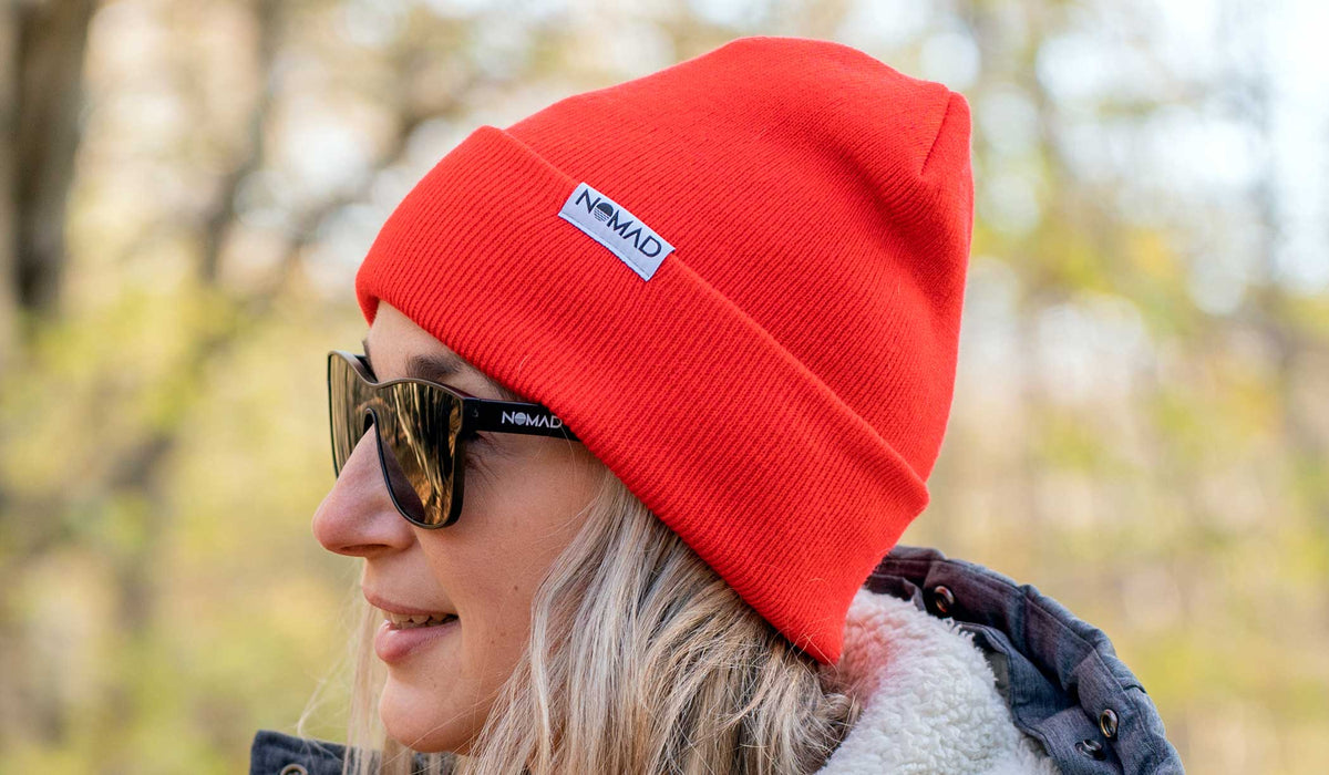 Red Unisex Recycled Cotton Beanie